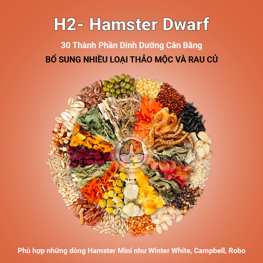 Thức Ăn Hamster Dinh Dưỡng H1, H2 Bucatstate Cao Cấp