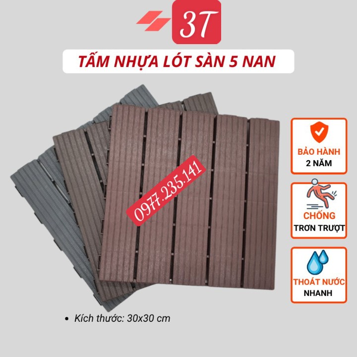 Tấm lót sàn PP.30x30x2cm, Vỉ Nhựa Lót Sàn Ban Công, HVNXK, Vỉ gỗ nhựa Composite lót sàn ngoài trời