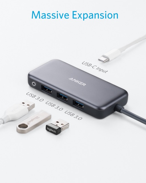 BỘ CHUYỂN ĐỔI CỔNG 4IN1 USB-C HUB ADAPTER ANKER PREMIUM A8321