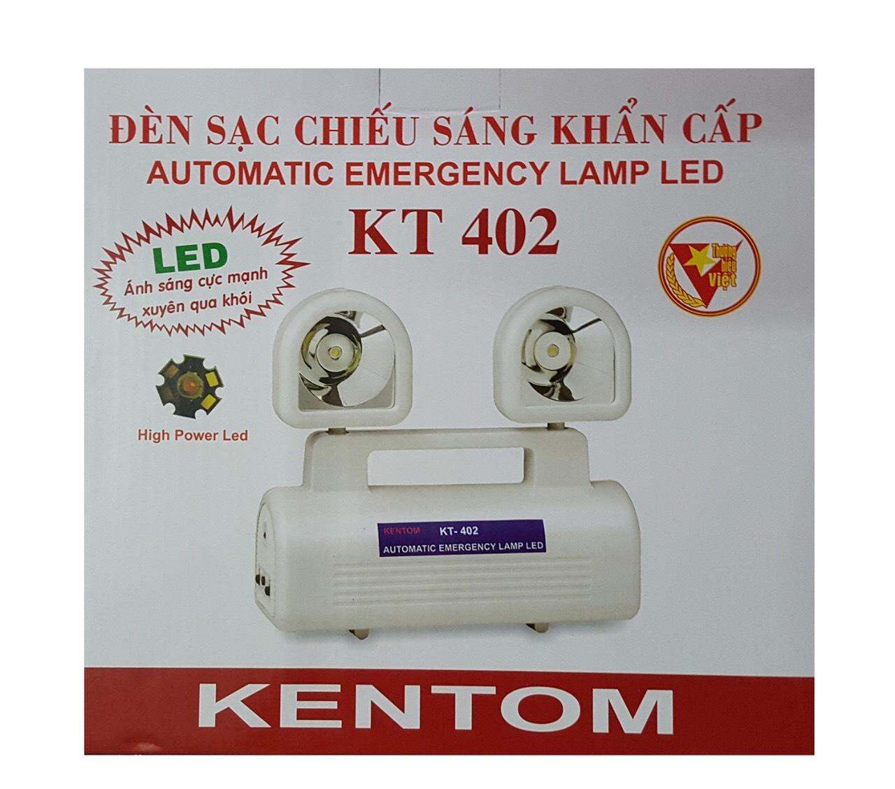 [HCM]Đèn sạc chiếu sáng 2 bóng Led KENTOM (Ánh sáng vàng)