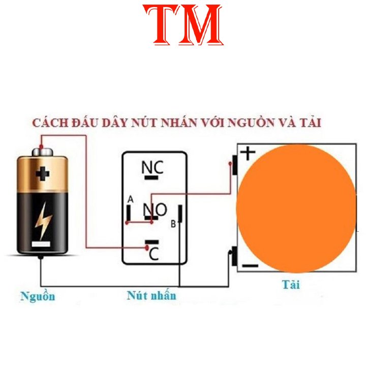 Nút nhấn giữ - nút nguồn có led 16mm 220V