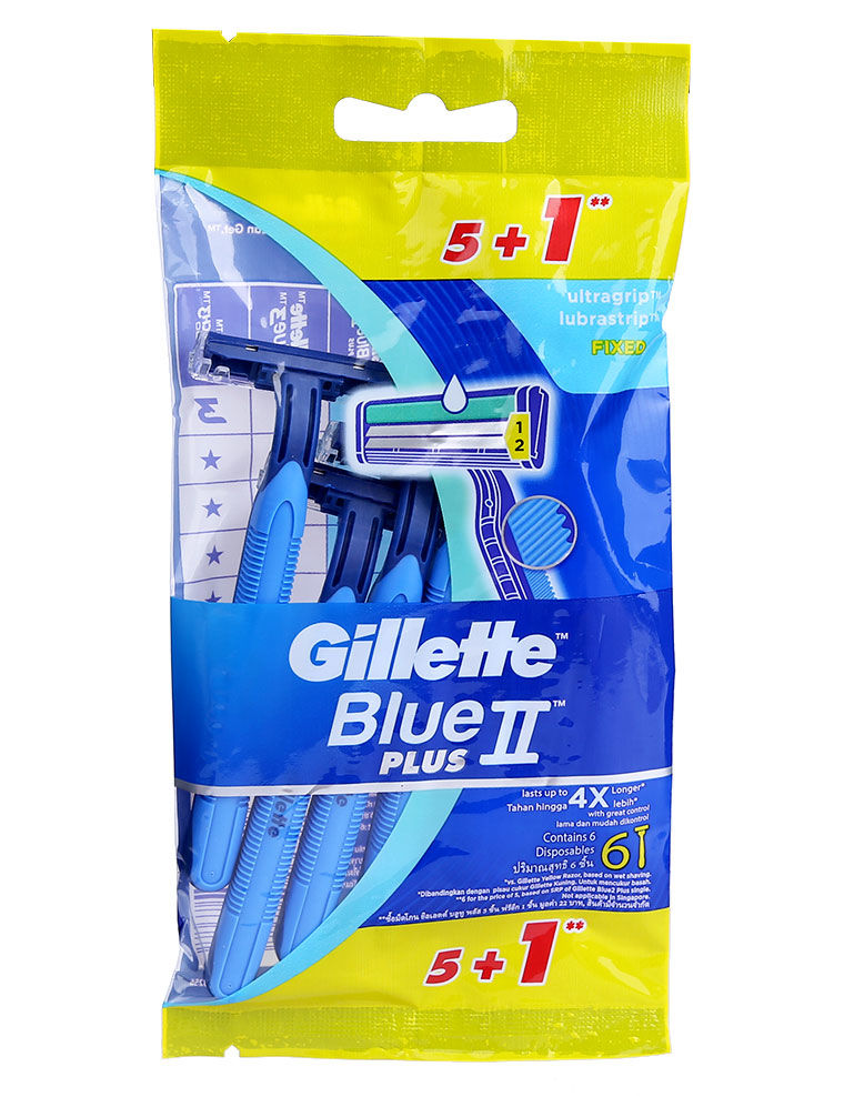 Dao cạo râu Gillette Blue II plus gói 6 cây