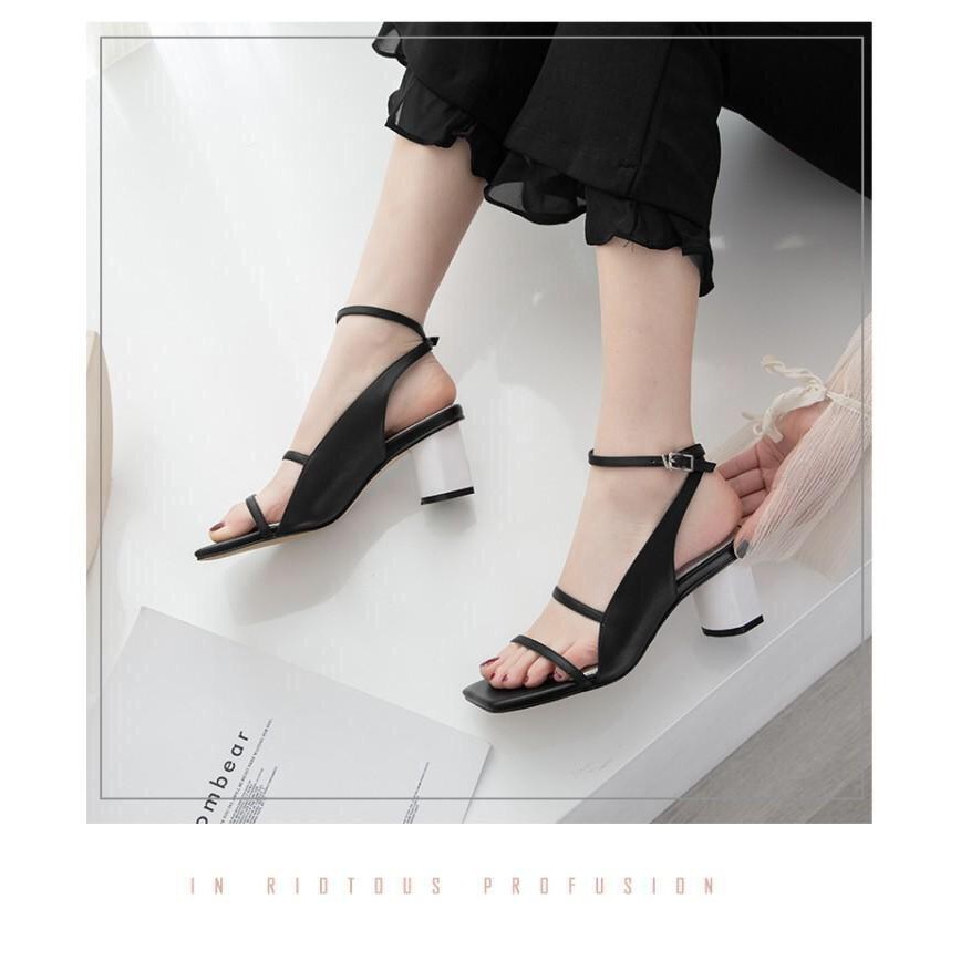 Giày Sandal gót tròn cao 5 phân trẻ trung MAS21