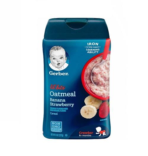 Bột Gerber Yến mạch chuối Dâu 227gr