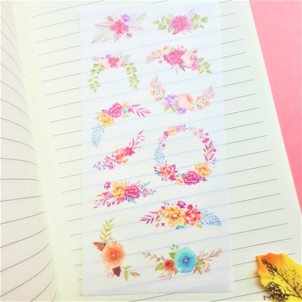 [HCM]Bộ 6 Tấm Sticker Dán Trang Trí - Vòng Hoa