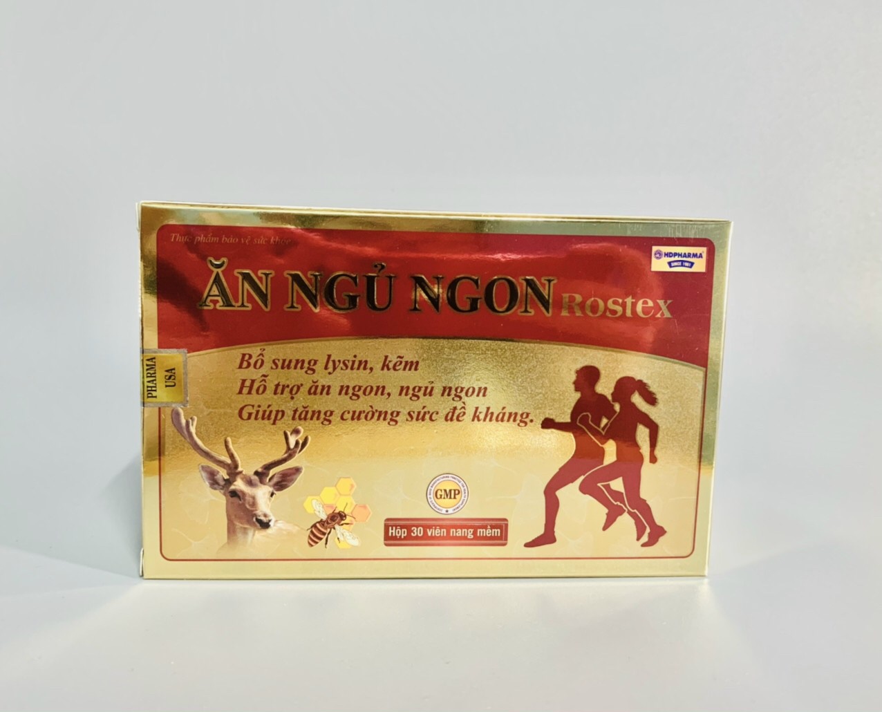 Viên ăn ngủ ngon Rostex giúp ăn ngon, ngủ ngon, tăng sức khỏe, tăng sức đề kháng - Hộp 30 viên