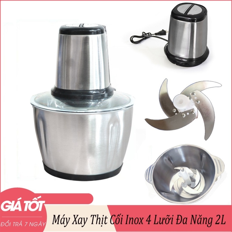 Giá bán ❆๑ Máy Xay Thịt Cối Inox 300W Dung Tích 2-3L Công Suất Lớn-Máy xay giò chả mini gia đình Máy xay sinh tố Máy xay đa năng