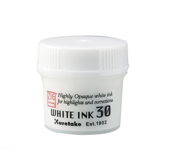 Mực trắng Zig White Ink 30ml, Kuretake