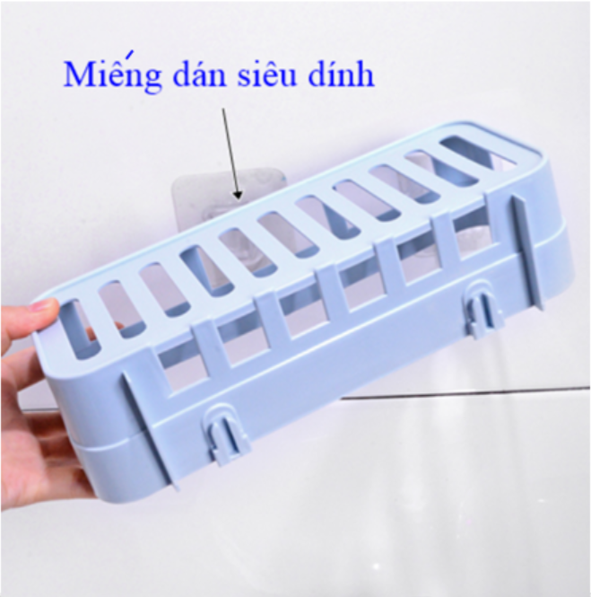 [HCM][HÀNG LOẠI 1] khay kệ chữ nhật gắn tường để đồ phòng tắm-không cần khoan tường [DÁN CỰC CHẮC]