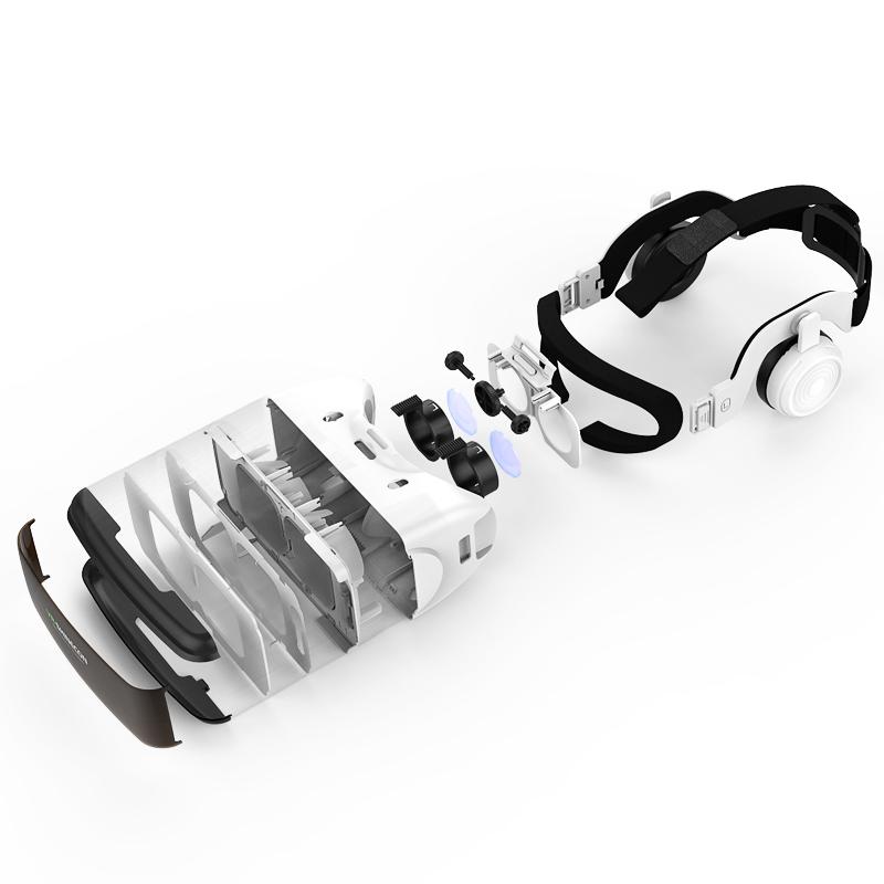 Kính VR Shinecon 6.0 G06EB có tai nghe hỗ trợ xem phim 3D trên điện thoại thông minh