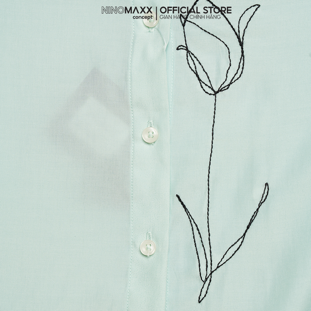 Áo Sơ Mi Nữ Thời Trang Tay Dài Chất Poly Rayon N&M Thương Hiệu NINOMAXX 1904004