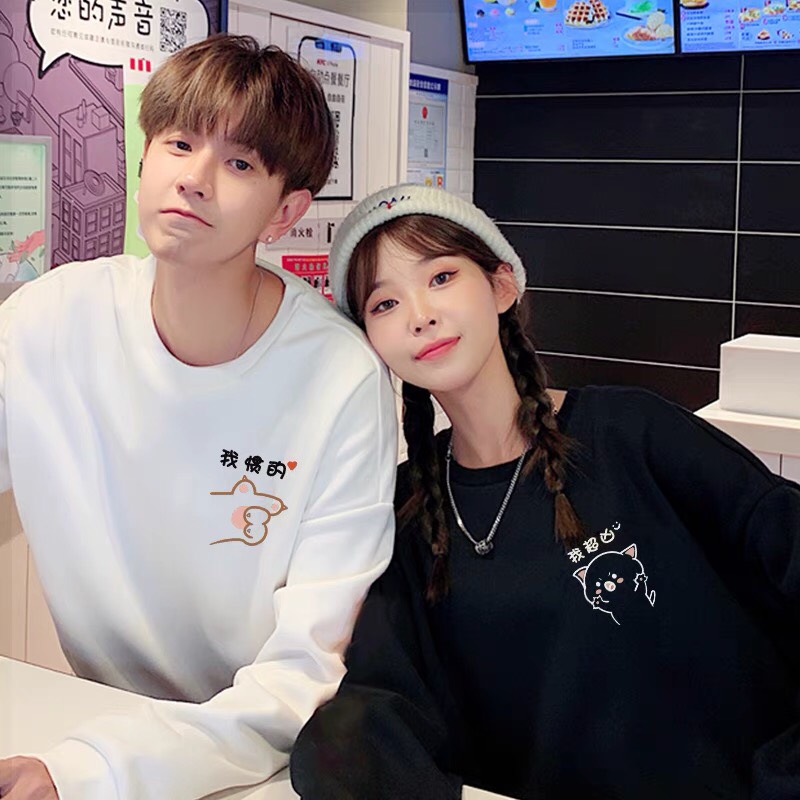 FREESHIP ÁO ĐÔI DÀI TAY CUTE ( 2 chiếc nam nữ )