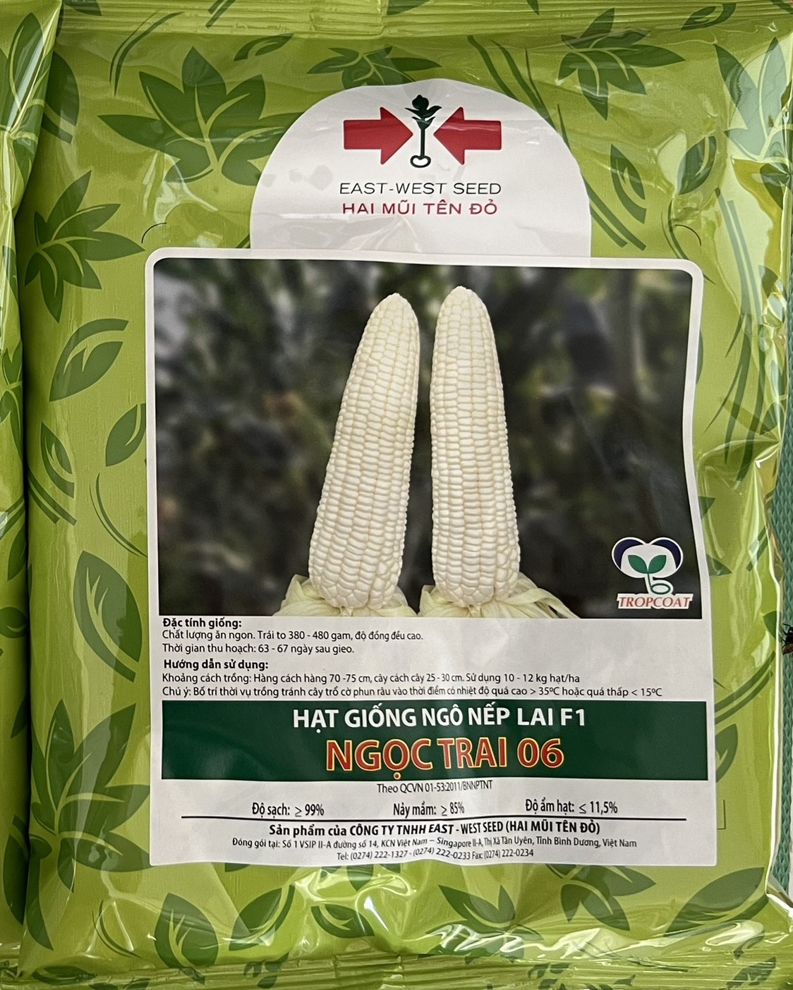 Hạt giống bắp nếp lai F1 Ngọc Trai Hai Mũi Tên Đỏ.