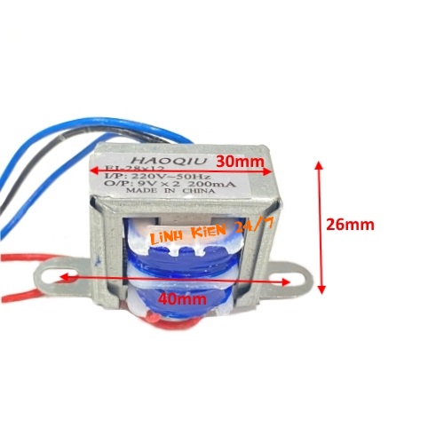 BIẾN ÁP ĐỐI XỨNG 9V 200MAH