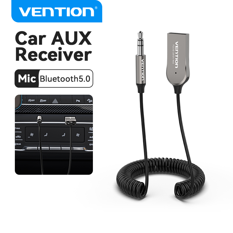 Vention 3.5mm Bluetooth 5.4 Receiver Adapter for car 3.5mm Jack Aux USB Bluetooth Receiver Wireless Audio Music Bluetooth Transmitter