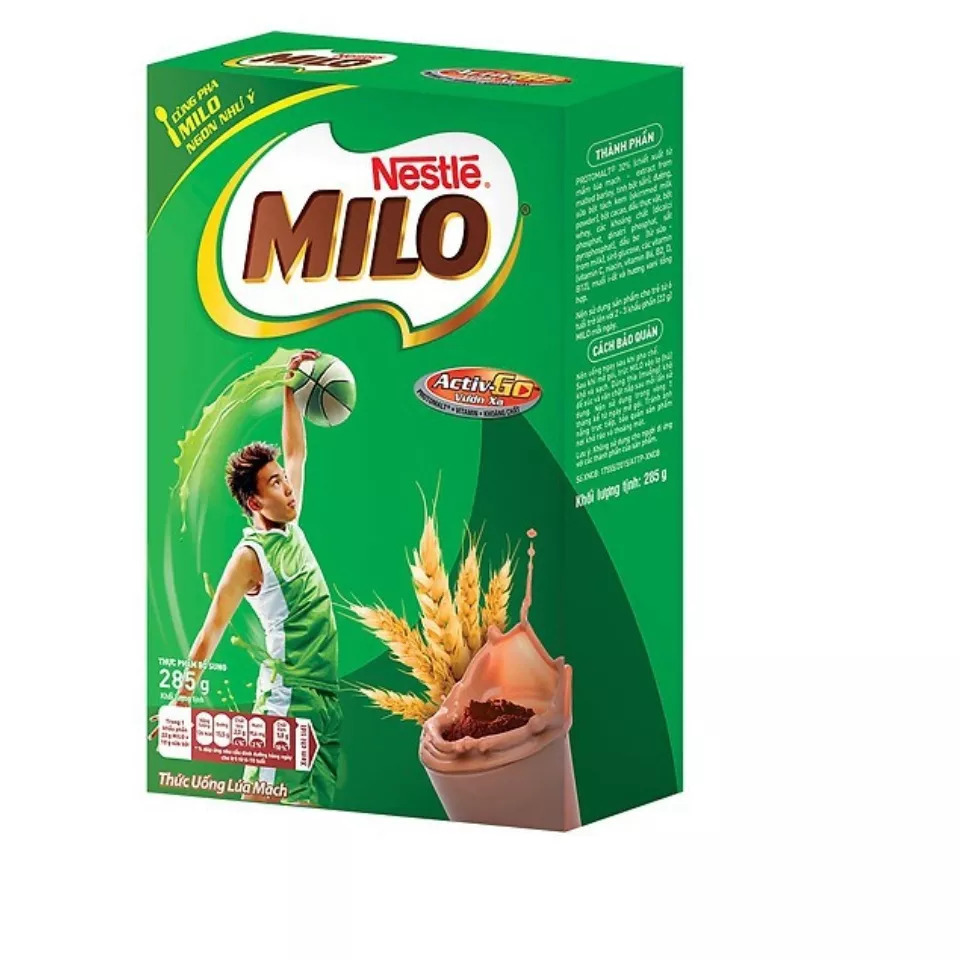 Bột Milo Nguyên Chất Cacao Hộp 285g