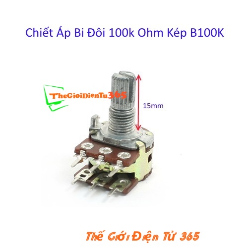 5 chiết áp bi đôi 100k ohm kép b100k