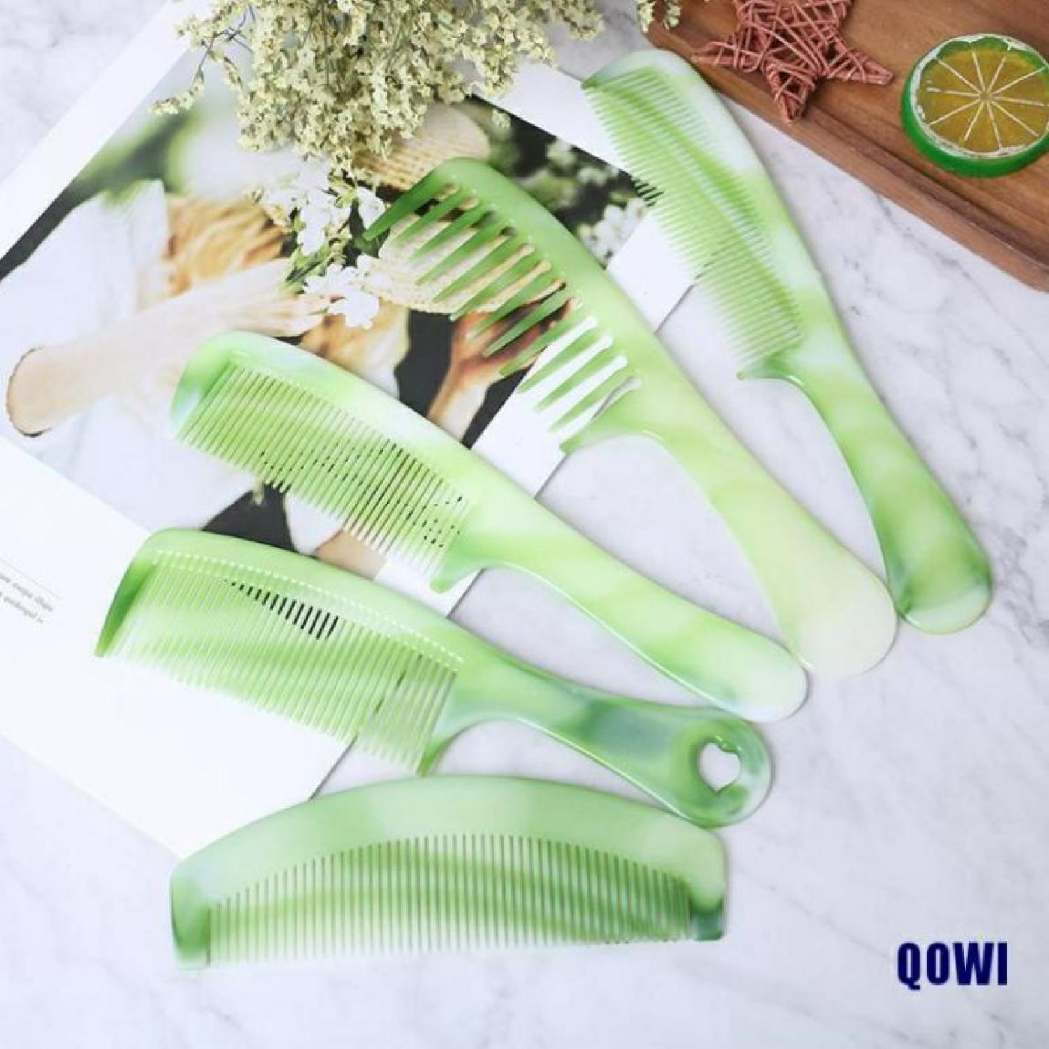 Lược chải tóc tĩnh điện vân ngọc siêu dẻo
