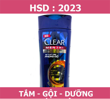 2 chai Dầu gội Clear men 3 trong 1 (70g )i