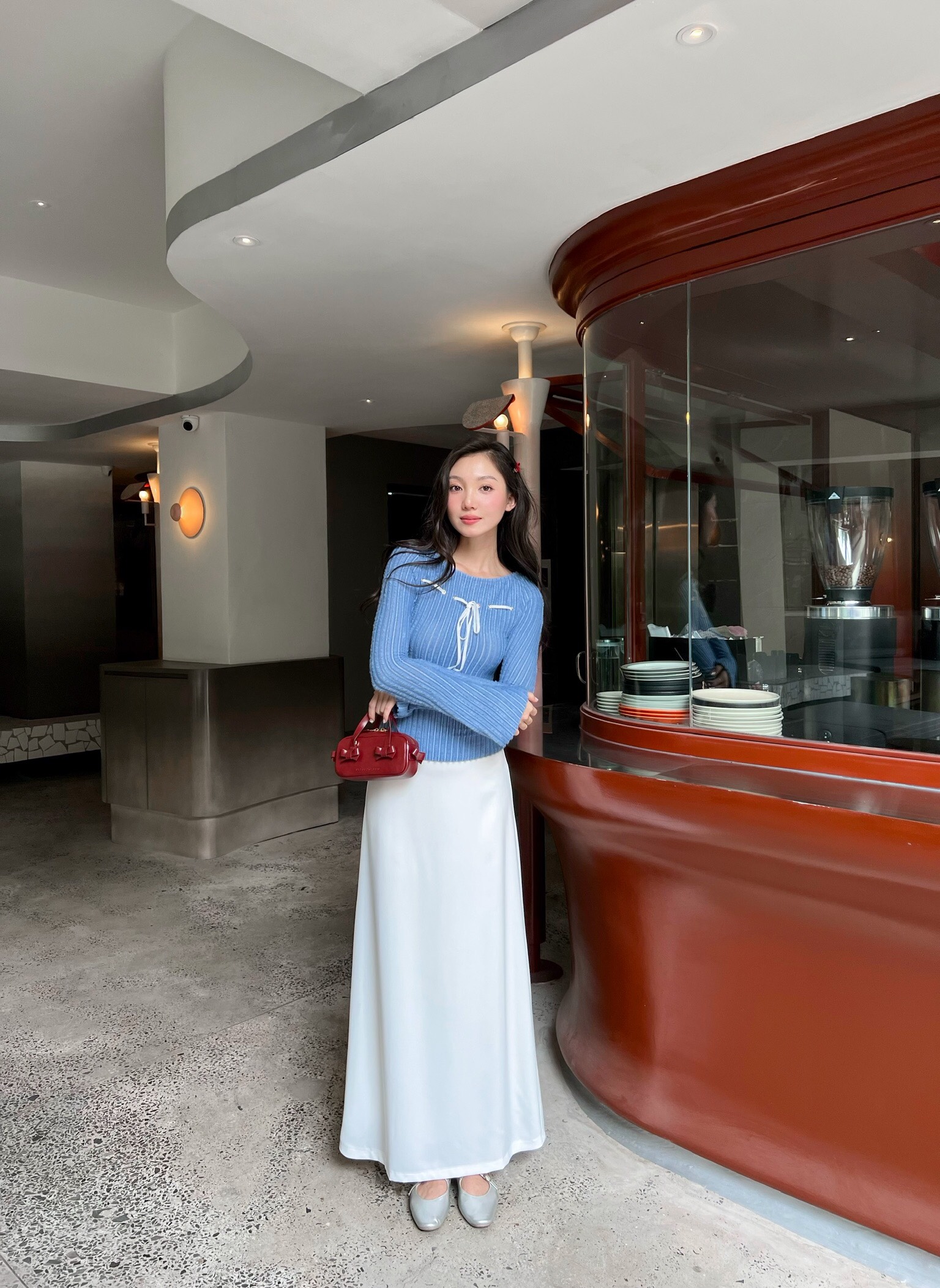 MÌ - CHÂN VÁY LỤA DÀI JUGI - JUGI SATIN SKIRT