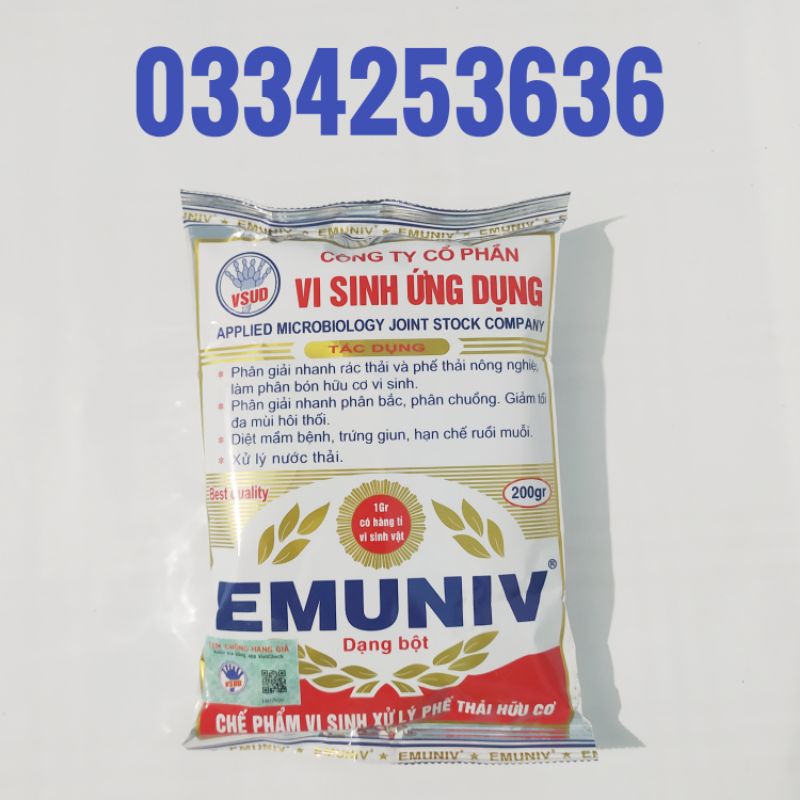 Chế phẩm vi sinh EMUNIV xử lý rác thải hữu cơ