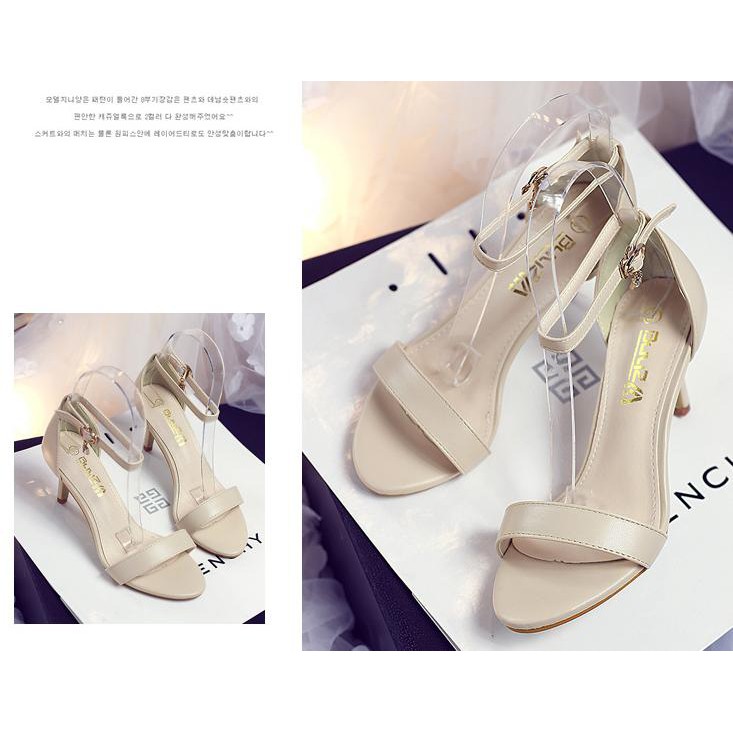 SANDAL NỮ KIỂU BASIC SANG TRỌNG MÀU ĐEN VÀ KEM BBS7