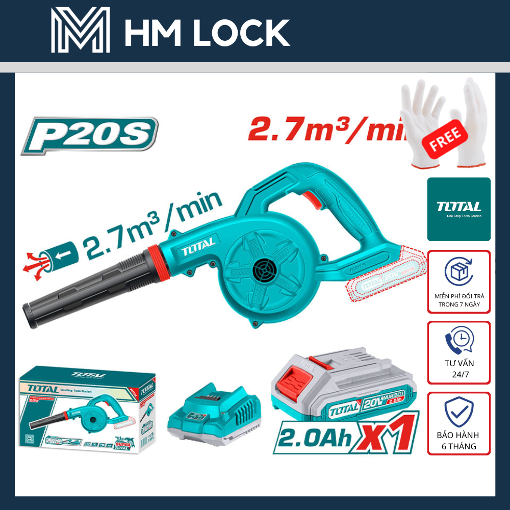 Máy thổi bụi dùng pin lithium-ion 20v total - hàng chính hãng - tabli200281