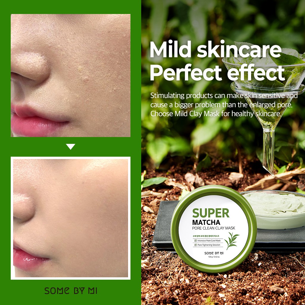 Mặt Nạ Đất Sét Some By Mi Super Matcha Pore Clean Clay Mask 100g