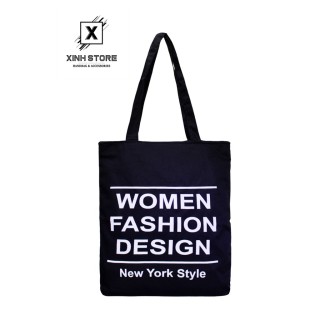 Túi Vải Đeo Chéo Tote Bag Women Đen 20x House thumbnail