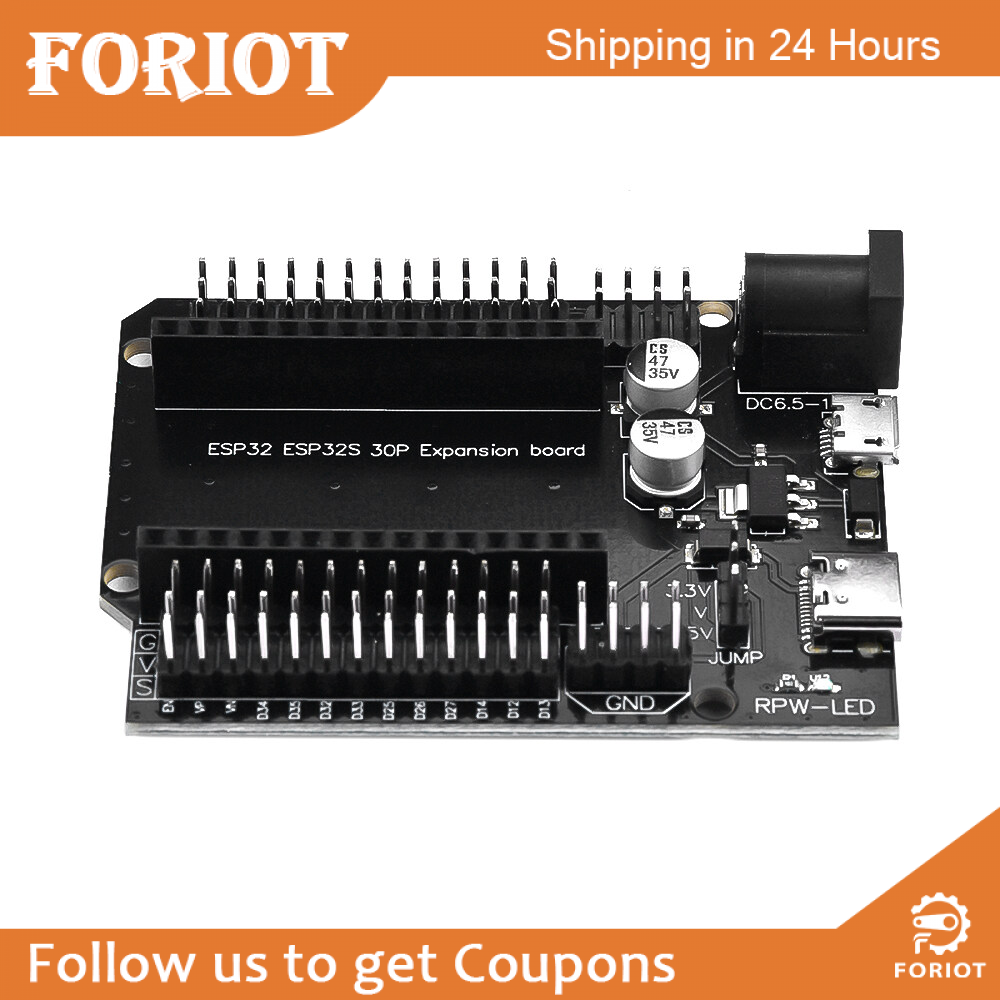 Foriot ESP32 Super Breakout Board Expansion Board 3 Types Outputs for ESP32 Module ESP-WROOM-32 ESP32 Block PCB