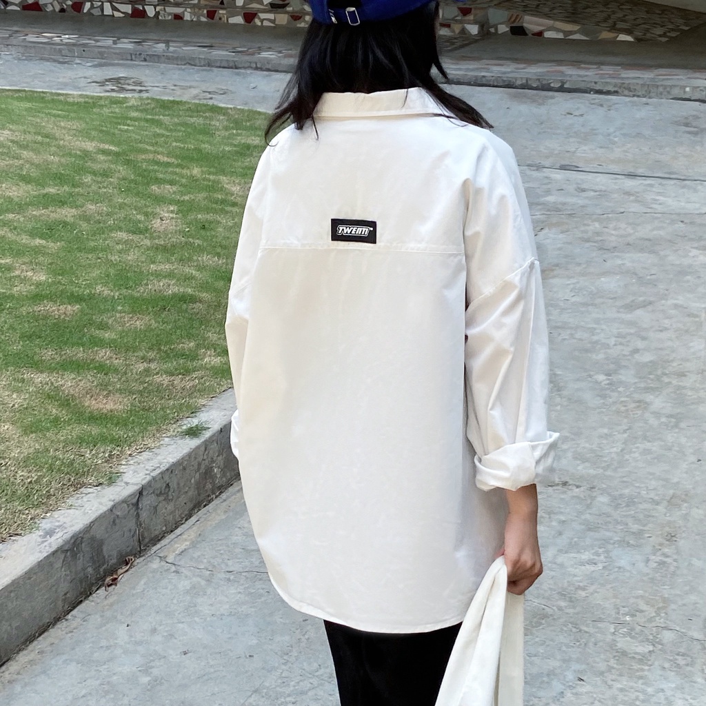 [Nhập RS0822 giảm 30k cho đơn 99k]ÁO SƠ MI TWENTI TAY DÀI FORM RỘNG FREESIZE