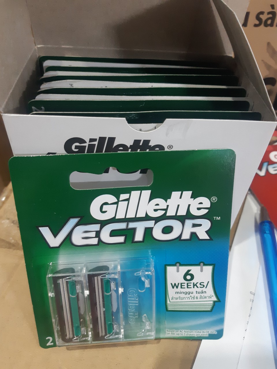 Vỉ 2 Lưỡi dao cạo thay thế Gillette Vector