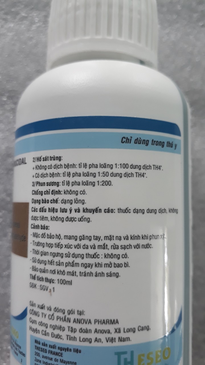 TH4 100ml (sát trùng chuồng trại chăn nuôi)