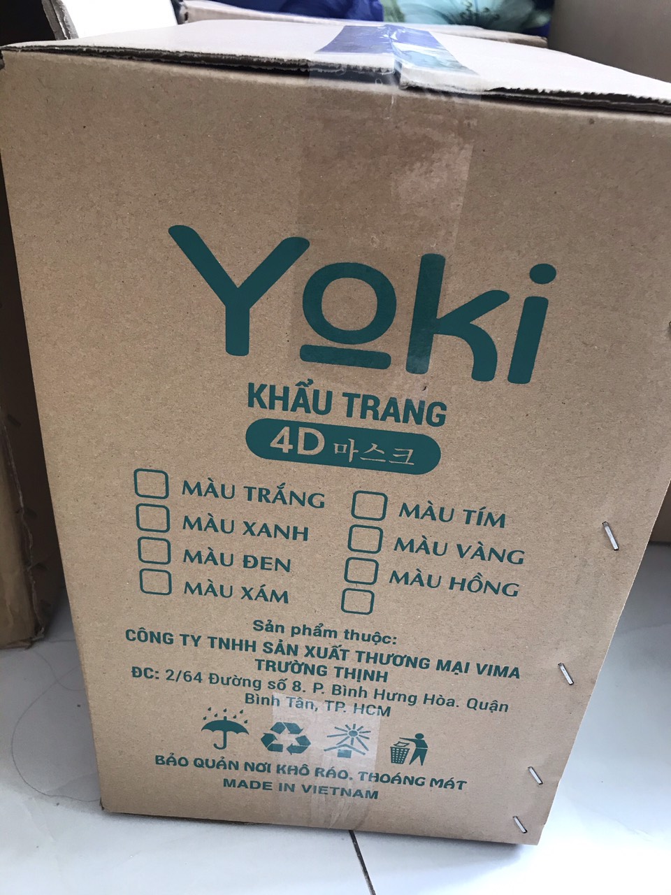 Khẩu trang 4D YOKI kháng khuẩn 1 bịch/10 cái