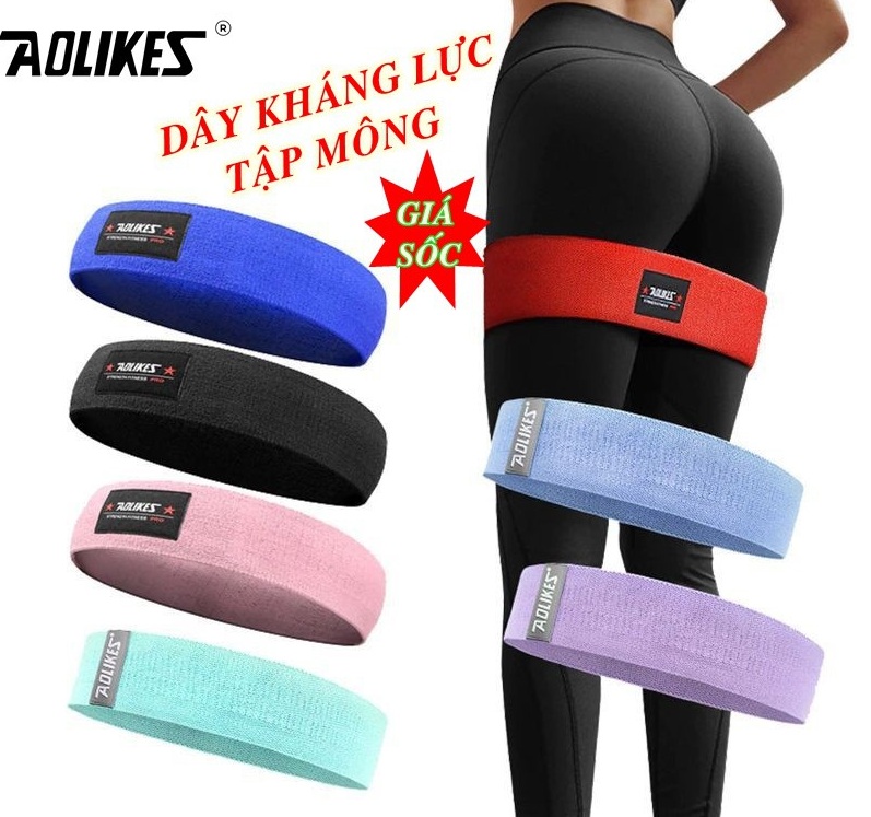 [HCM]Dây đàn hồi kháng lực miniband tập mông Aolikes siêu bền