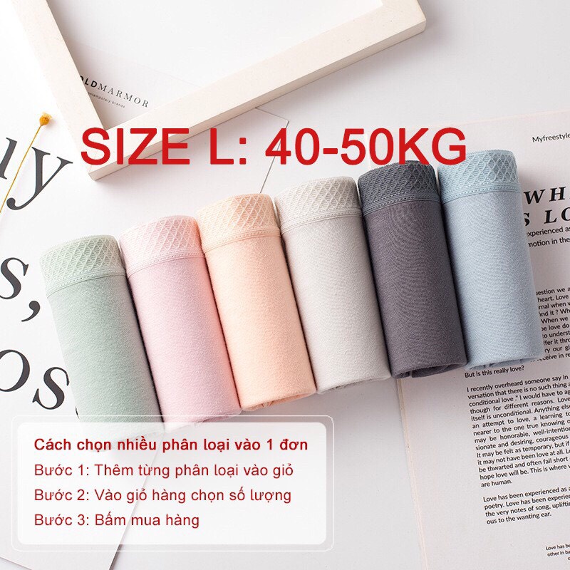 Combo 10 Quần Lót Cotton Cạp Lưới Cao Cấp (38-65kg)