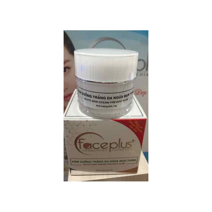 Kem dưỡng trắng da ngừa mụn thâm face plus 15g tặng 2 gói mặt nạ faceplus cao cấp 199k
