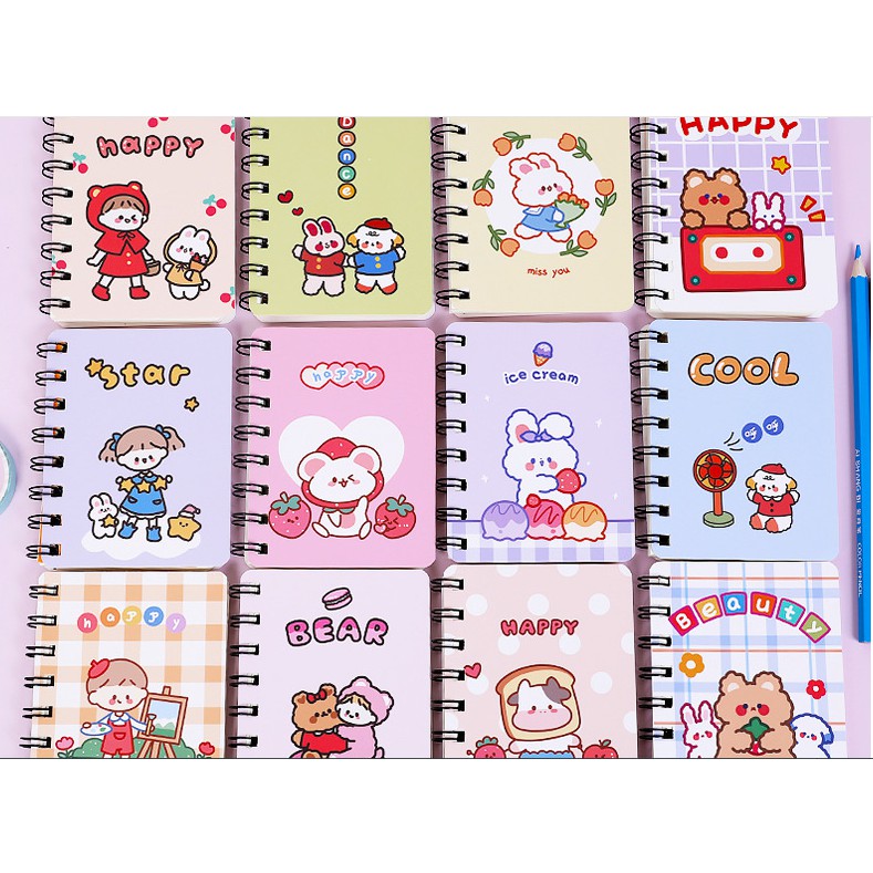 Sổ lò xo A7 hình cute