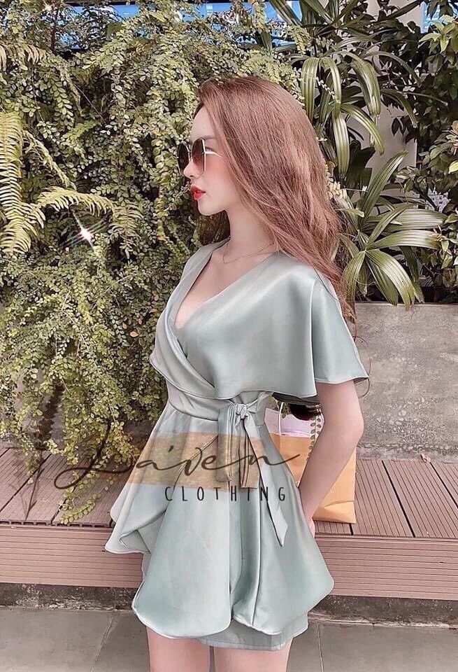 [HCM]Jum nữ cổ chữ V cột nơ