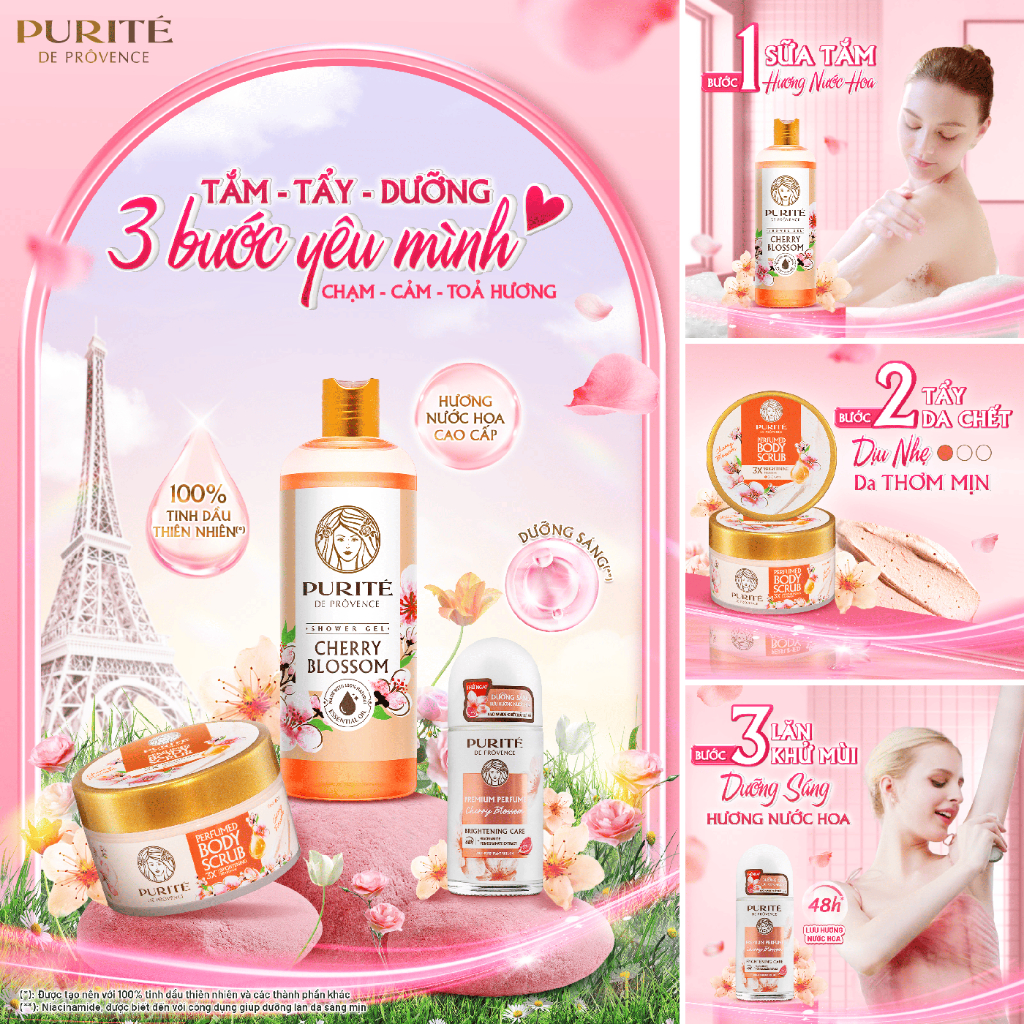 [BAO BÌ MỚI] Sữa Tắm Thiên Nhiên Purité 500ml