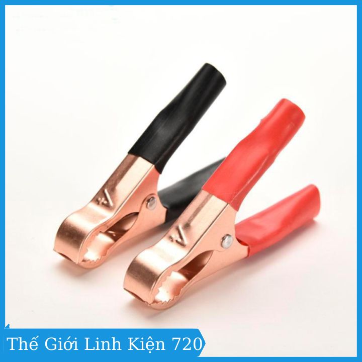 Kẹp bình ắc quy to 8cm ( 1 Đỏ - 1 Đen )