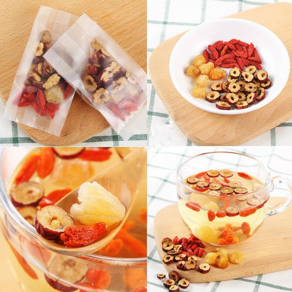 [5 Trial Packs] Heart-Nourishing Purifying Tea (Longan, Goji Berries, Sliced Red Apples, Rock Sugar)