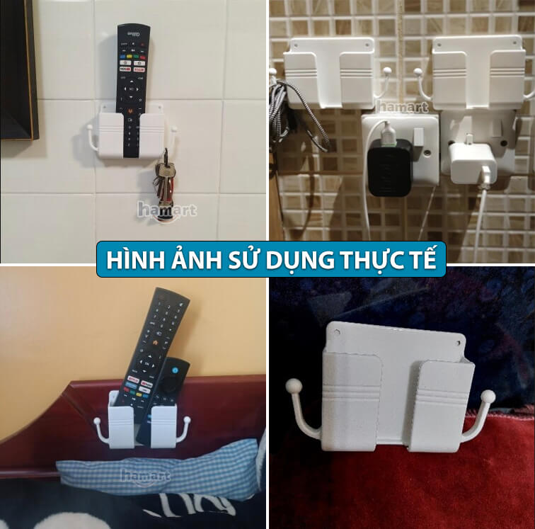 Punch-free Mobile Phone Holder Wall Mount Stand Remote Control Organizer Storage Box Charging Bedside Container Rack
