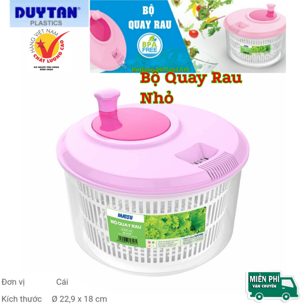 BỘ QUAY RAU NHỎ Ø 22.9 x 18 cm