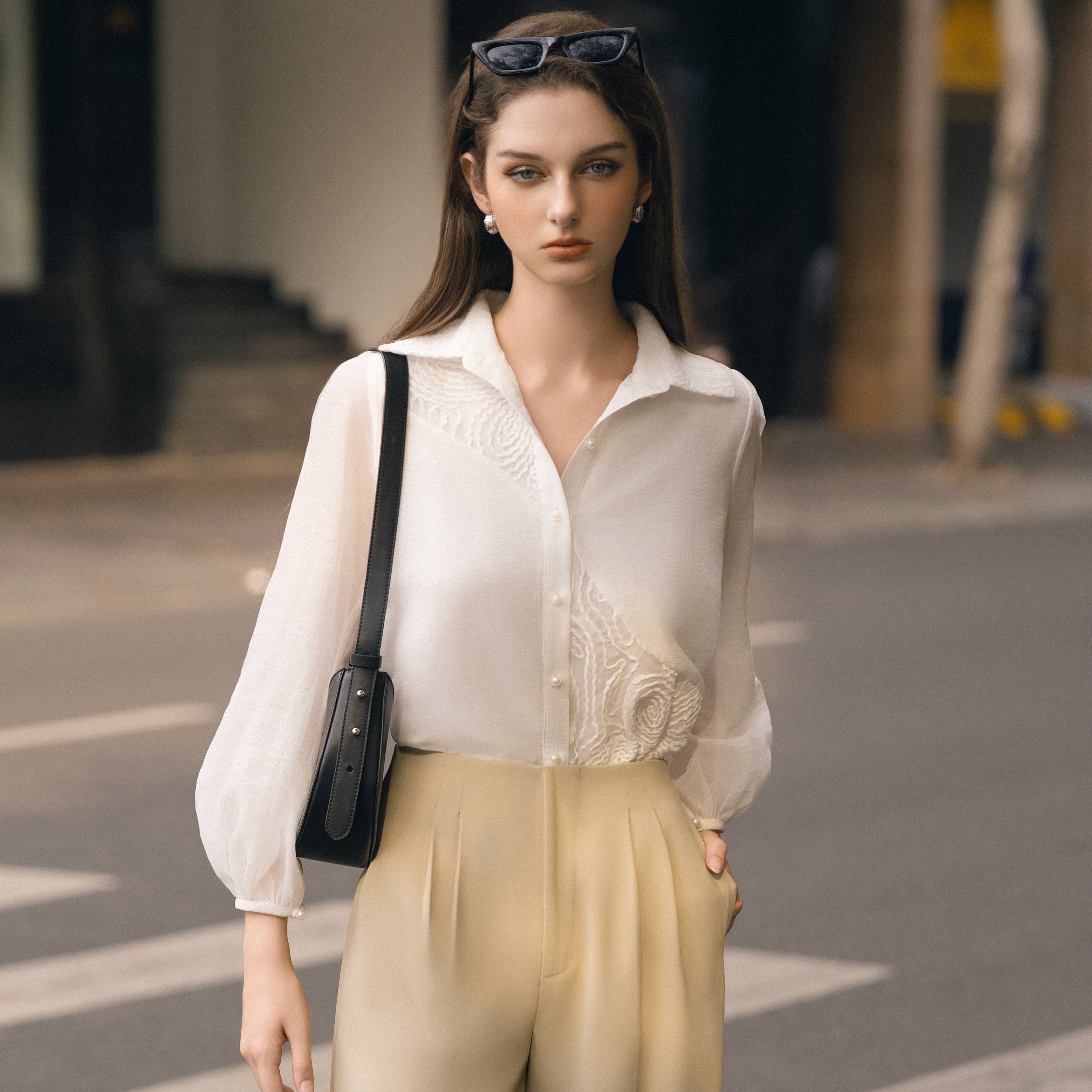 Voucher siêu sale 15% olv - áo sơ mi công sở elodie shirt