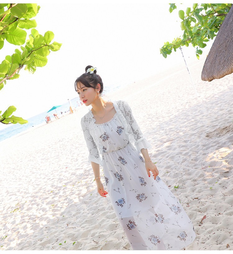 [HCM]Aó khoác ren tà ngắn tay loe