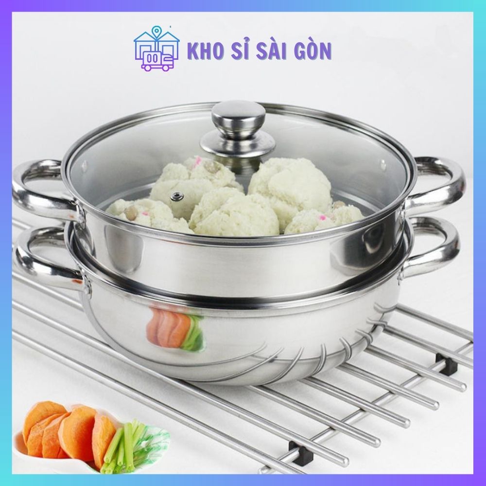 Nồi hấp 2 tầng inox xịn Tmark