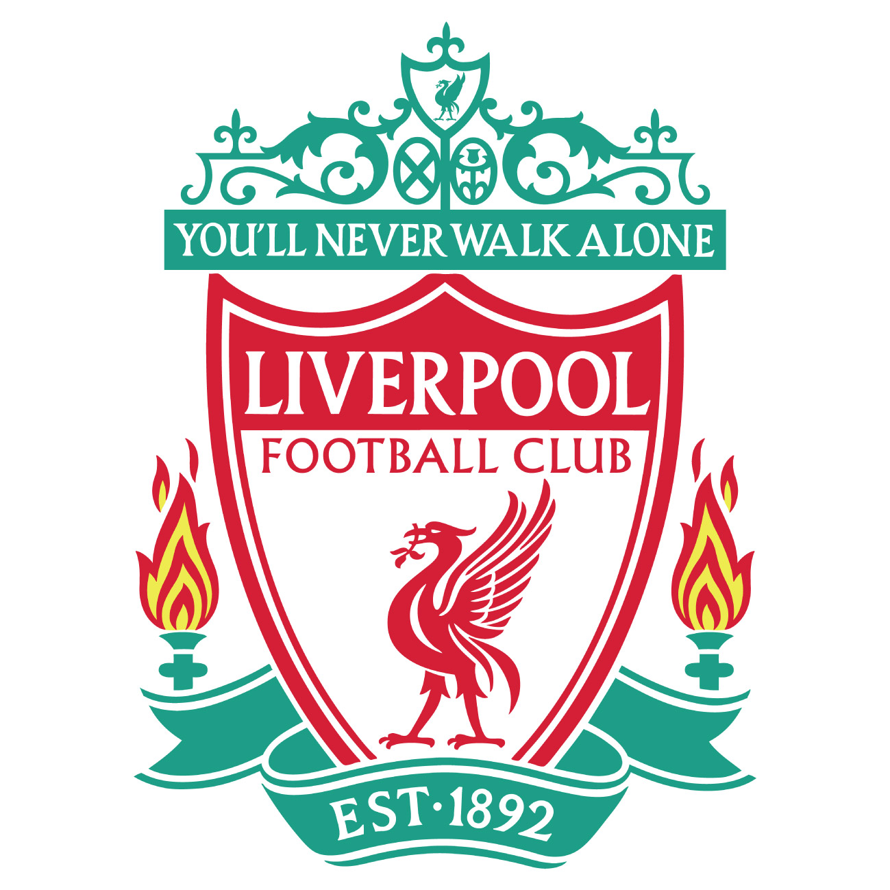 Decal logo đội bóng Liverpool cực đẹp, sticker, tem dán sườn xe ô tô