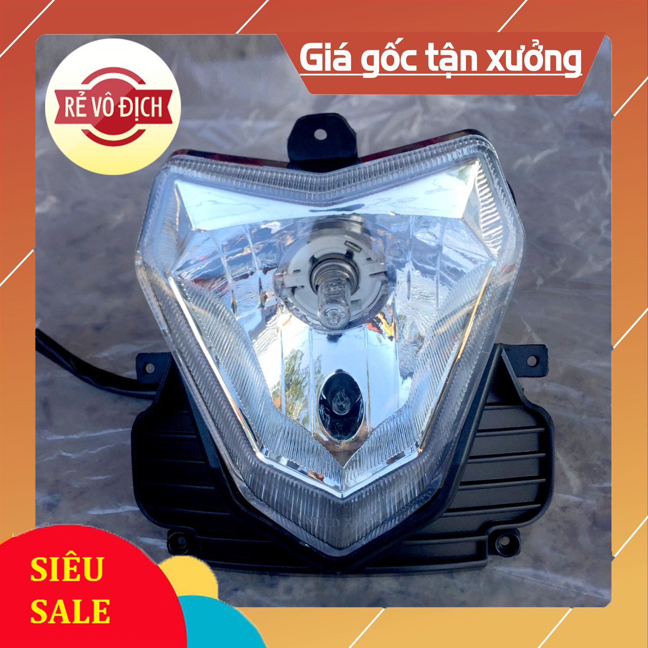 Bộ đèn pha xe máy điện XMEN (sợi đốt)
