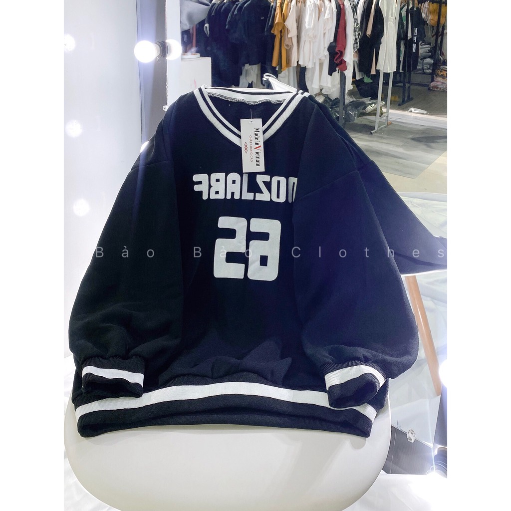 Áo nỉ sweater số 28 dáng rộng unisex tay bồng- áo nỉ nam nữ hoodie hot